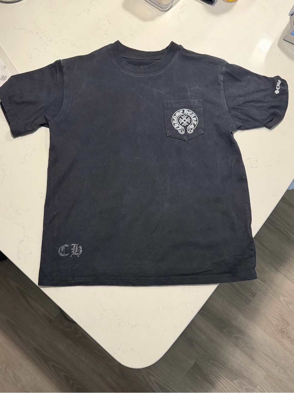 Chrome Hearts Black Short-Sleeve Pocket Tee